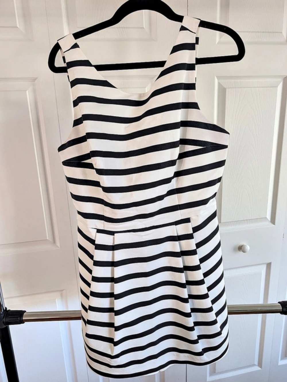 Zara Striped Romper in White & Black Like New